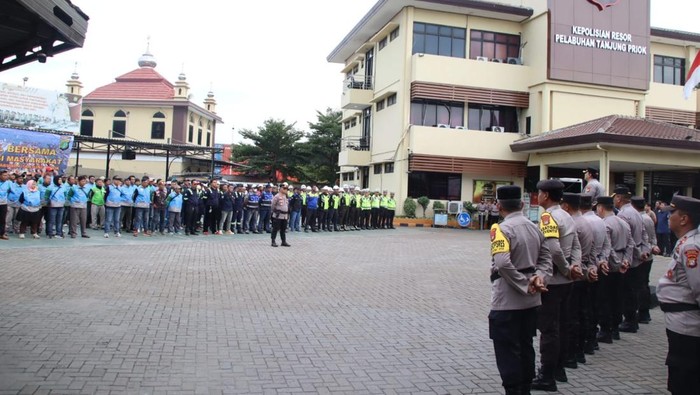 Polres Tanjung Priok Apel Gabungan Potensi Masyarakat, Antisipasi Gangguan Keamanan
