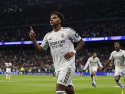 Rodrygo baru mengemas dua gol musim ini, sama dengan Eduardo Camavinga. Foto: Action Images via Reuters/Andrew Couldridge