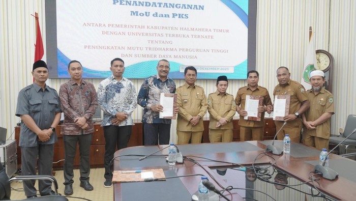 UT Ternate Teken MoU dengan Pemkab Haltim Hadirkan Kuliah Fleksibel