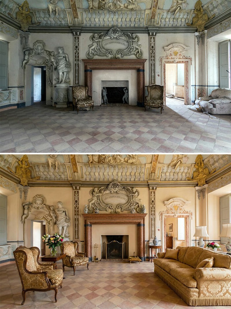 Bangunan Rusak DIrestorasi AI