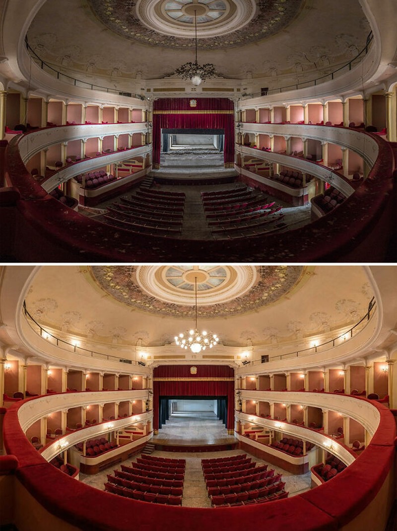 Bangunan Rusak DIrestorasi AI