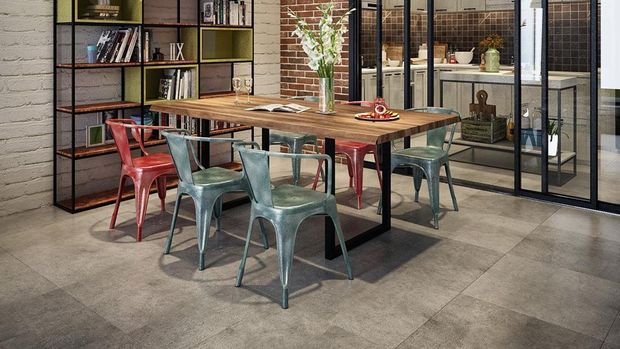 Interior Industrial Interior Ruang Kerja tema Industrial