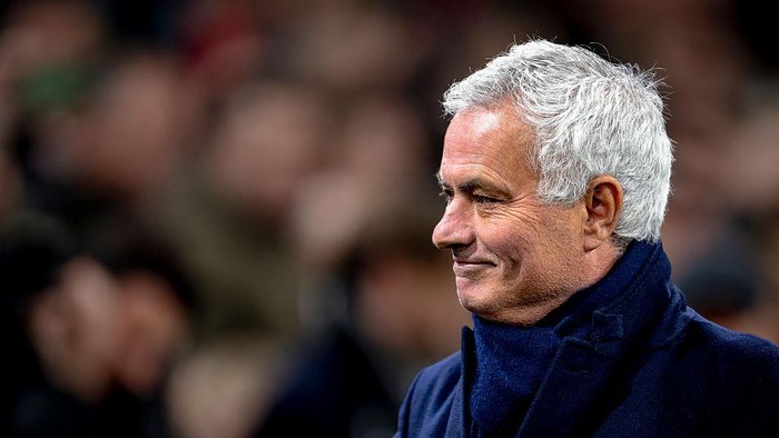 SL Benfica trainer Jose Mourinho is present during the match between Ajax and Benfica at the Johan Cruijff ArenA for the Champions League - League phase - Matchday 5 of the 2025-2026 season in Amsterdam, Netherlands, on November 25, 2025. (Photo by Stefan Koops/EYE4images/NurPhoto via Getty Images)
