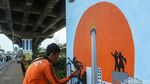 Kolong Tol Becakayu Disulap Jadi Galeri Mural Terpanjang di Indonesia