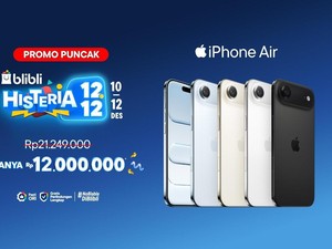 Puncak Promo Histeria 12.12, Ada Promo iPhone Air-Peralatan Rumah Tangga