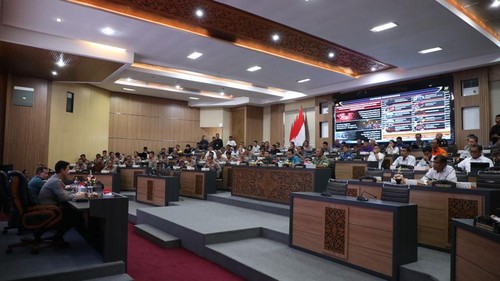 Rapat koordinasi lintas instansi untuk pengamanan Nataru 2025/2026 di Ruang Rupatama Polda Bali, Jumat (12/12/2025). (Dok. Polda Bali)