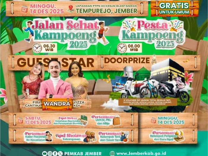 Gus Fawait Ajak Warga Tempurejo Jalan Sehat, Ada Banyak Doorprize Menarik!