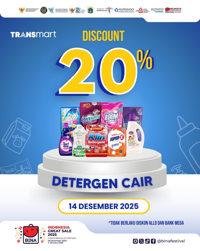 Obral Deterjen Murah Spesial di Transmart Full Day Sale