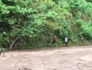 Banjir Terjang Air Terjun Pelangi, Beruntung 2 Korban Berhasil Selamat