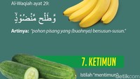 Al-Quran menyebutkan beberapa jenis buah yang menjadi nikmat dari Allah SWT untuk manusia. Ada buah apa saja? (Foto: Tim infografis detikcom)