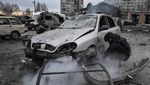 Hancur, Mobil-Mobil Jadi Korban Serangan Rusia di Zaporizhzhia