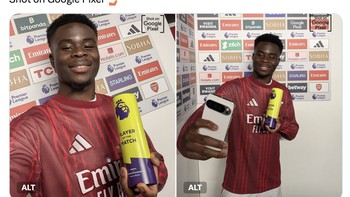 Bukayo Saka menjadi Man of the Match. Foto: X.com