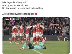 Arsenal Menang Dramatis, Netizen: Tak Perlu Cetak Gol Sendiri