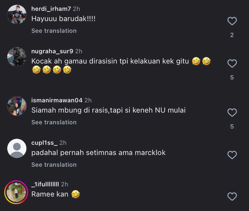 Tangkapan layar kolom komentar Instagram Yance Sayuri dibanjiri ujaran rasis. Tangkapan layar kolom komentar Instagram Yance Sayuri dibanjiri ujaran rasis.