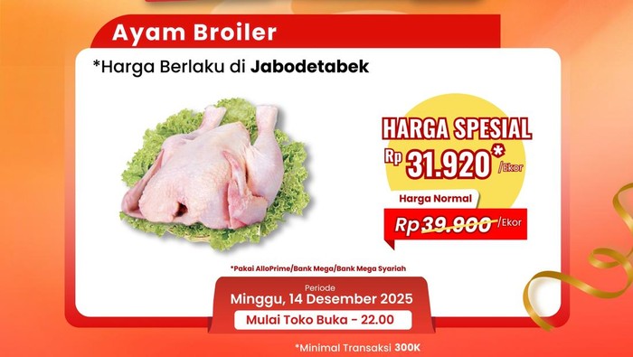 Merapat! Ayam Broiler Banting Harga di Transmart Full Day Sale