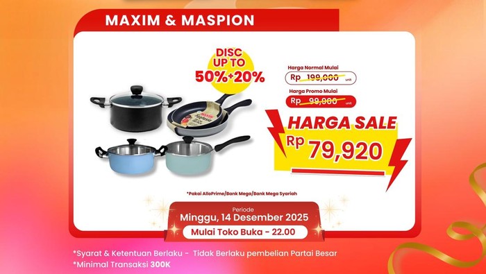 Banjir Diskon! Beli Peralatan Masak di Transmart Full Day Sale Jadi Semurah Ini