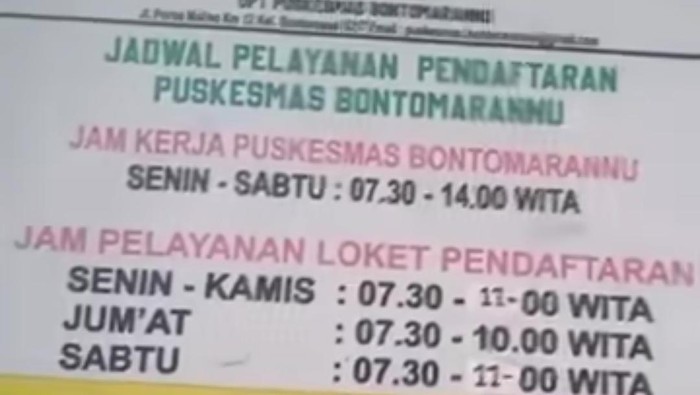 Kronologi Puskesmas Bontomarannu di Gowa Tolak Pasien gegara Telat Semenit