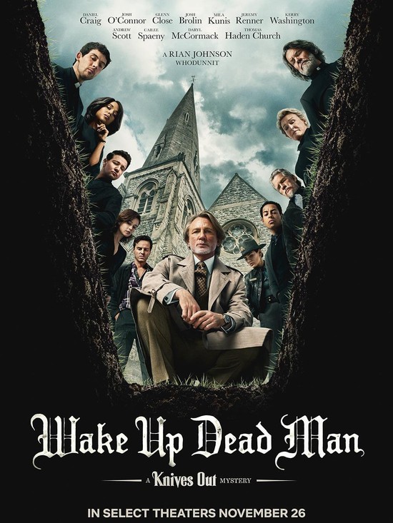 Adegan dalam film Netflix Wake Up Dead Man: A Knives Out Mystery.