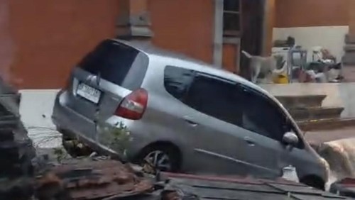 Kondisi banjir di Desa Batuan, Sukawati, Senin (15/12/2025).