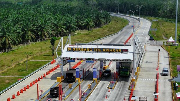 Gerbang Tol Kisaran. (PT Hutama Marga Waskita (Hamawas)