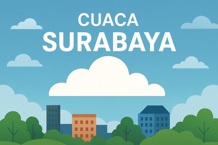 Ilustrasi Cuaca Surabaya Berawan.