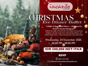 Rayakan Malam Natal dengan Festive Dining Berkelas di Incanto Restaurant