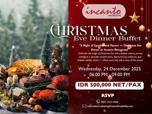 Rayakan Malam Natal dengan Festive Dining Berkelas di Incanto Restaurant