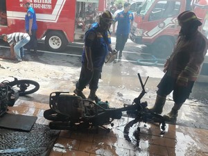 2 Motor di Blitar Ludes terbakar Saat Isi Aki