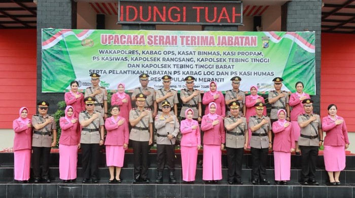 Polres Kepulauan Meranti Gelar Sertijab Wakapolres hingga Kapolsek