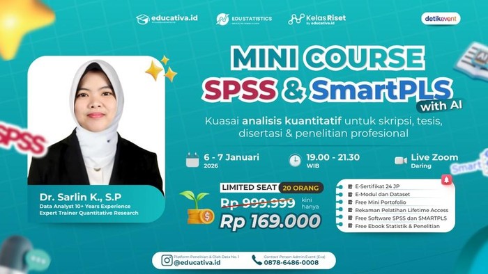 Biar Skripsi Lancar! Belajar SPSS, SmartPLS, dan AI Secara Intensif