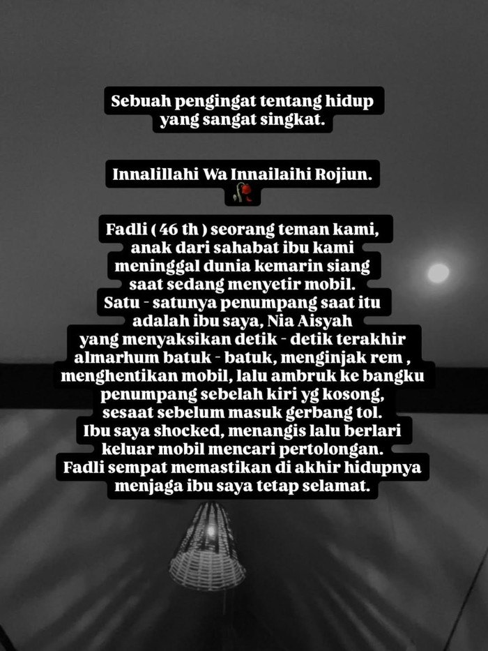 Kabar Duka dari Widi Mulia