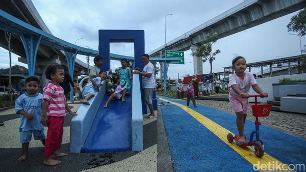 Meski Belum Rampung, RTH Ramah Anak di Cakung Mulai Digunakan Masyarakat