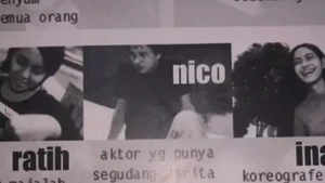 Potret buku tahunan Nicholas Saputra ini bikin netizen senyum-senyum karena auranya sudah rapi dan kalem sejak masih sekolah. Foto: Instagram