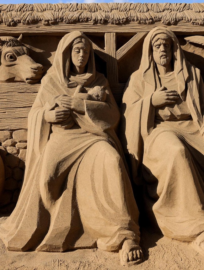 Dari Pasir Pantai, Kisah Kelahiran Kristus Dipahat di Gran Canaria