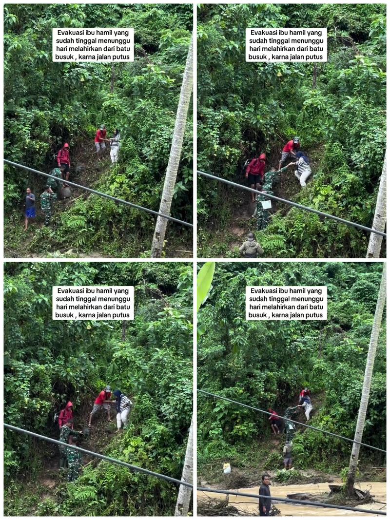 Viral Evakuasi Ibu Hamil di Padang Jelang Lahiran, Jalan Putus Akibat Banjir