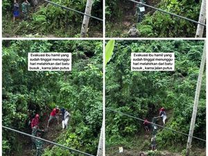 Viral Evakuasi Ibu Hamil di Padang Jelang Lahiran, Jalan Putus Akibat Banjir