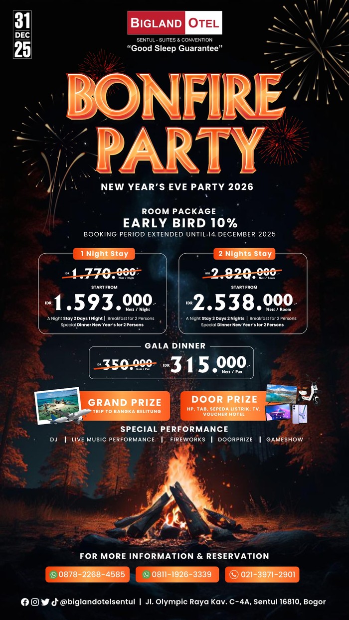 Nikmati Promo Spesial Christmas Dinner & Staycation Hotel di Sentul