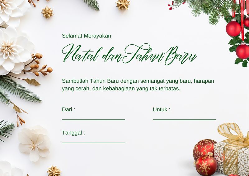 Kartu Ucapan Natal 2025 dan Tahun Baru 2026 Kartu Ucapan Natal 2025 dan Tahun Baru 2026