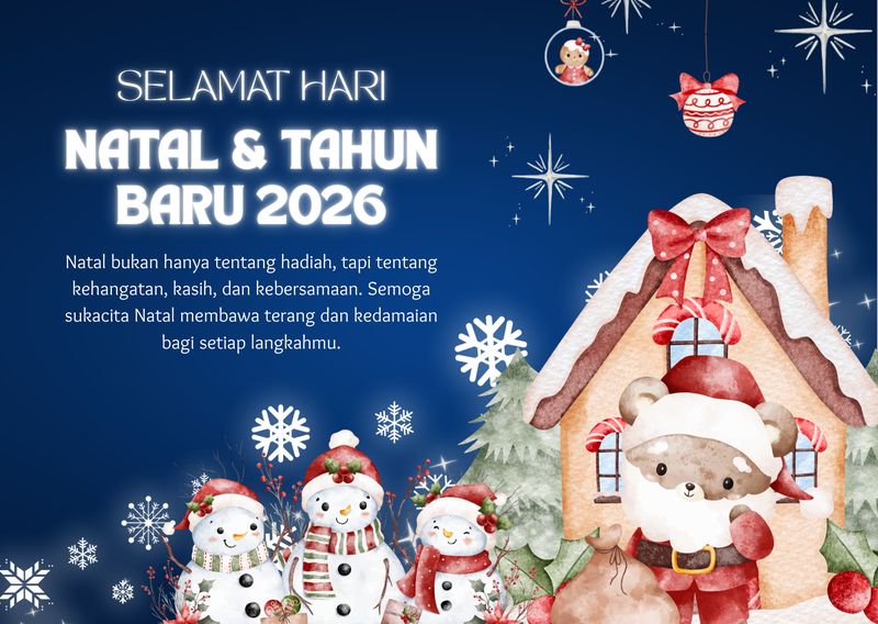 Kartu Ucapan Natal 2025 dan Tahun Baru 2026 Kartu Ucapan Natal 2025 dan Tahun Baru 2026