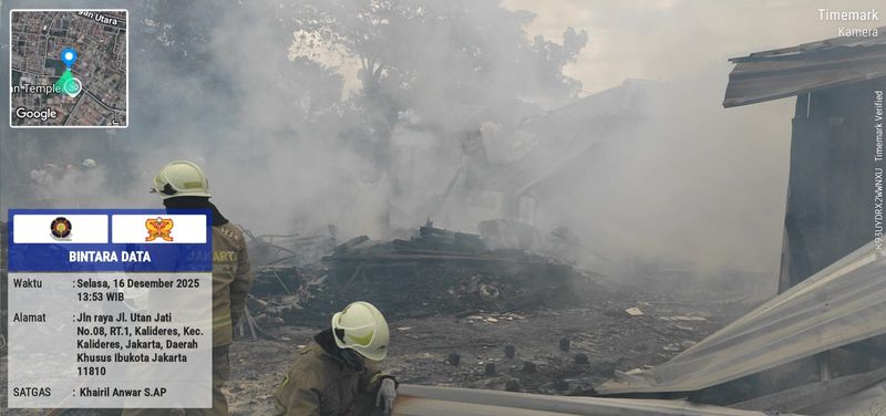 Sejumlah warung di Kalideres, Jakarta Barat (Jakbar) hangus akibat kebakaran. Kebakaran berawal dari warga yang meningalkan kompor saat memasak. (dok Damkar Jakbar)
