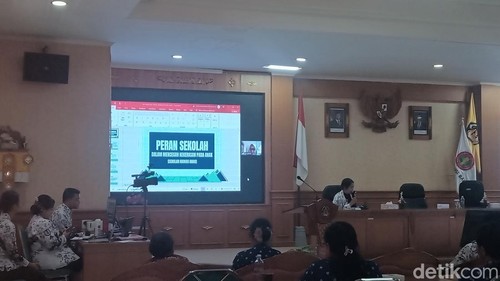 Seminar Pencegahan dan Penanganan Tindak Kekerasan pada Anak di Gedung BKPSDM Provinsi Bali Senin (15/12/2025).