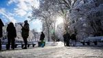 Warga New York Menikmati Suasana Winter di Central Park