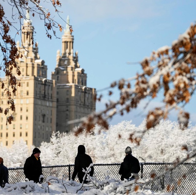 Warga New York Menikmati Suasana Winter di Central Park