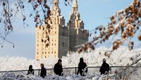 Warga New York Menikmati Suasana Winter di Central Park