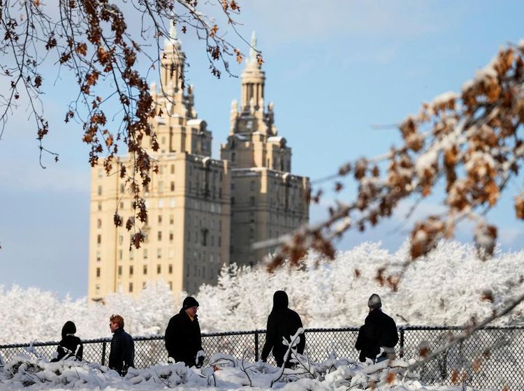 Warga New York Menikmati Suasana Winter di Central Park