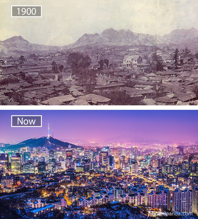 Foto Dulu Kini Kota di Dunia