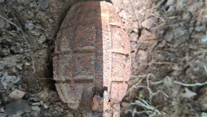 Bersihkan Makam, Warga Menganti Gresik Temukan Granat Nanas