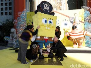 Video: Aye-aye, Captain! SpongeBob Resmi Diabadikan di Hollywood