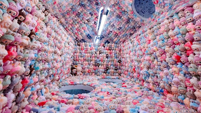 Pameran Labubu di Hong Kong.
