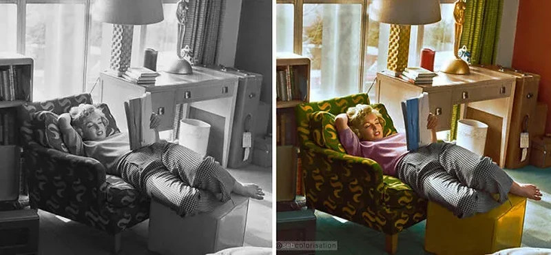 Seniman digital Sébastien de Oliveira menyulap beberapa foto hitam putih menjadi berwarna. Hasilnya pun jadi lebih 'hidup'.